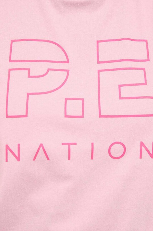 P.E Nation top bawełniany 23PE2W091 różowy