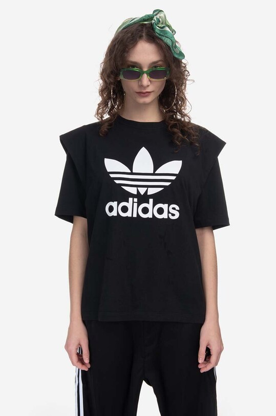 Βαμβακερό μπλουζάκι adidas Originals IC8805 Tee στάμπα μαύρο IC8805