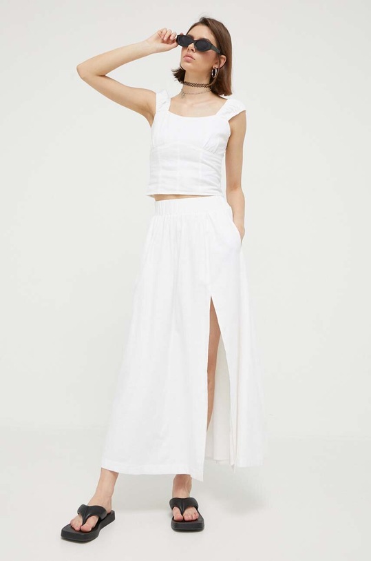 Abercrombie & Fitch top lniany KI140.3359.100 biały SS23