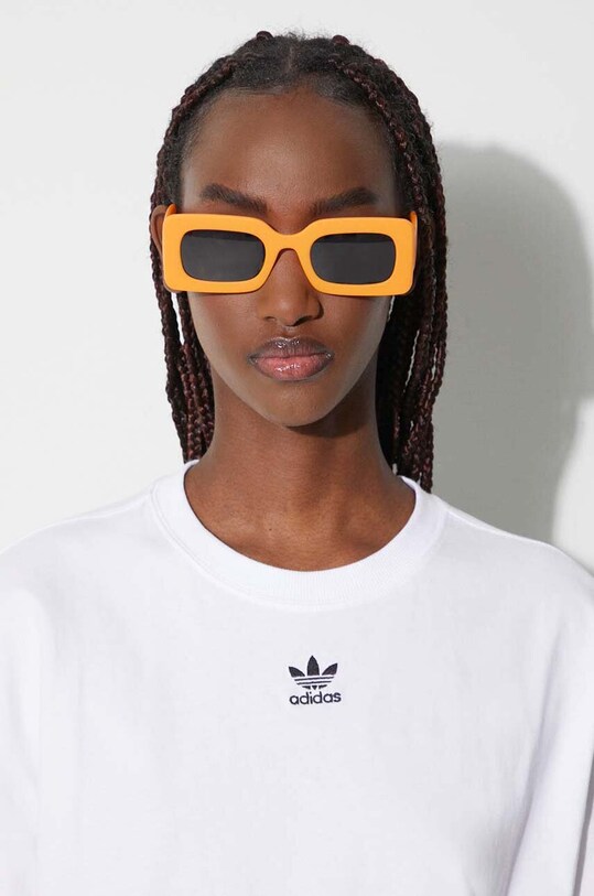 Βαμβακερό μπλουζάκι adidas Originals IA6461 λευκό