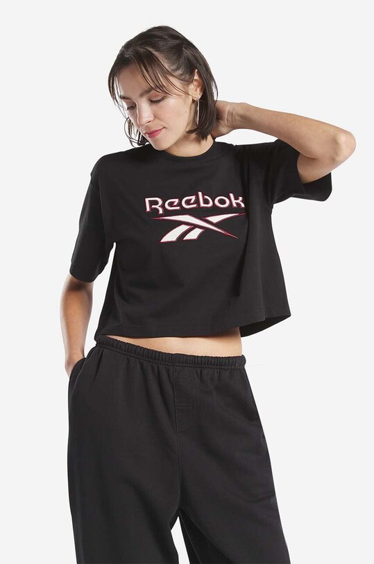 Reebok Classic tricou din bumbac print negru HS4714