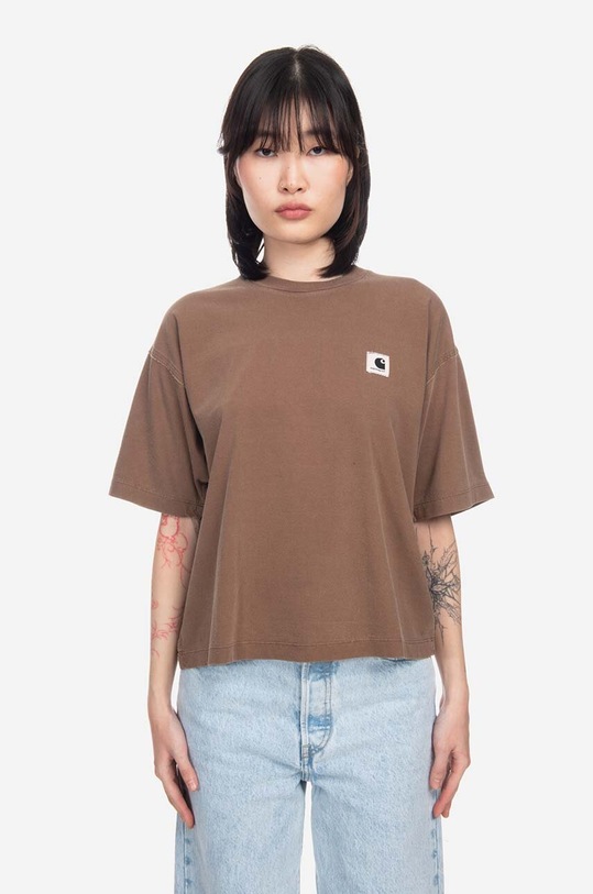 Carhartt WIP cotton T-shirt Tacoma plain brown I031434