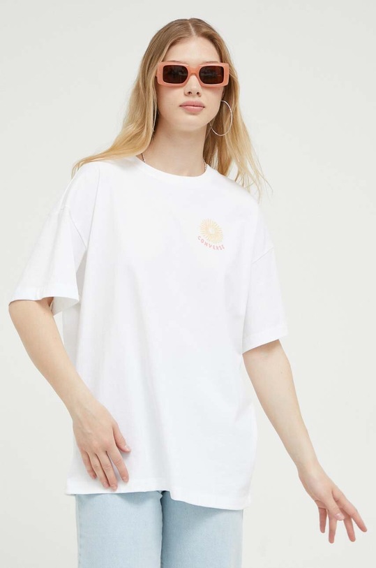 Ruházat Converse pamut póló 10025447.A03 fehér