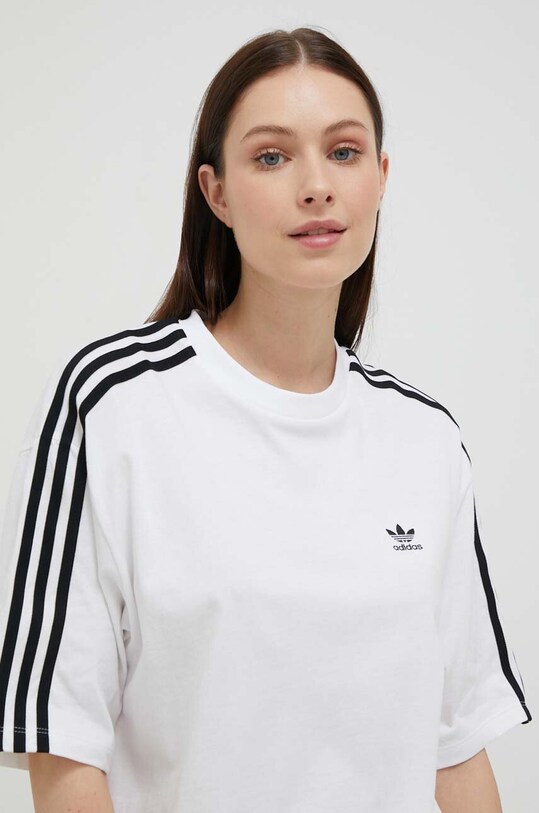 Βαμβακερό μπλουζάκι adidas Originals λευκό IB7451