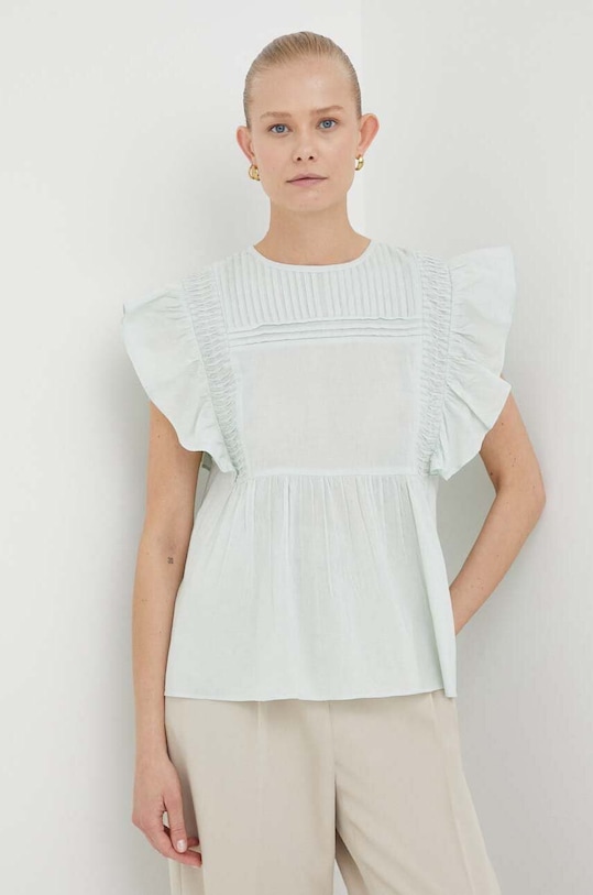 2NDDAY bluza din bumbac uni verde 2232137272