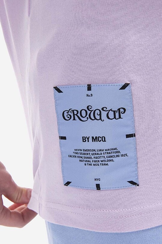 MCQ t-shirt bawełniany 624665RSJ756004 fioletowy