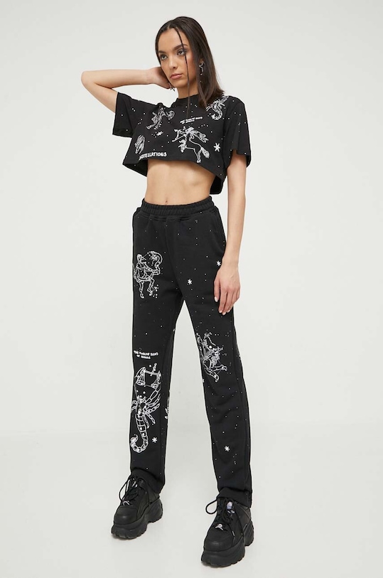 Sixth June tricou din bumbac 33722 negru SS23