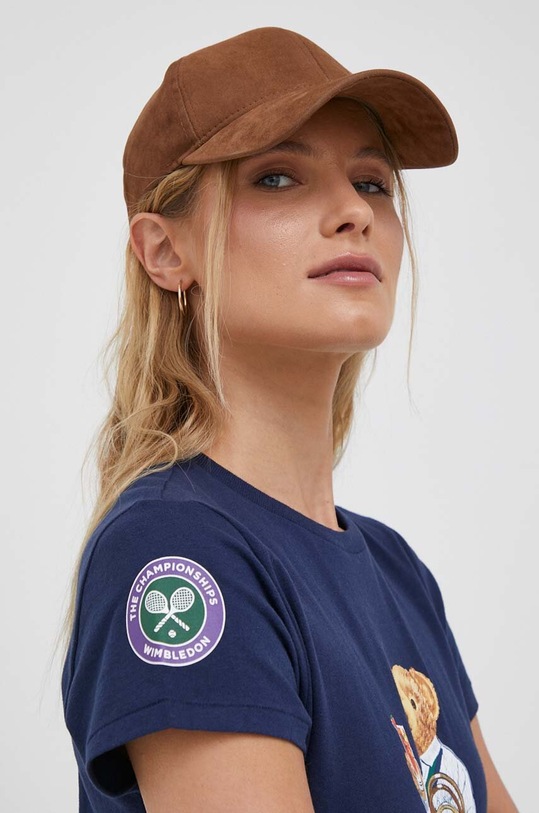 Bavlněné tričko Polo Ralph Lauren x The Championships Wimbledon námořnická modř 211911058