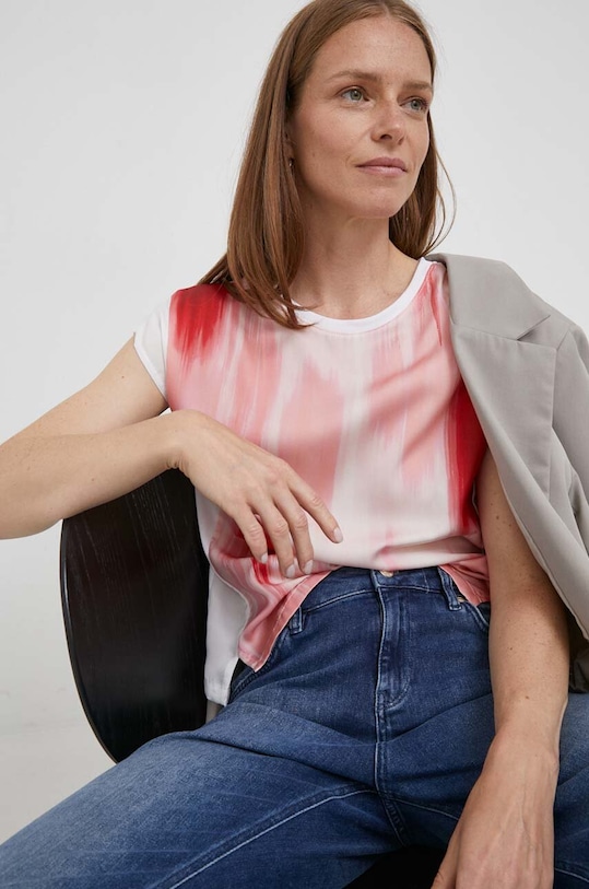 United Colors of Benetton tricou cu modele rosu 3EERD105X.901