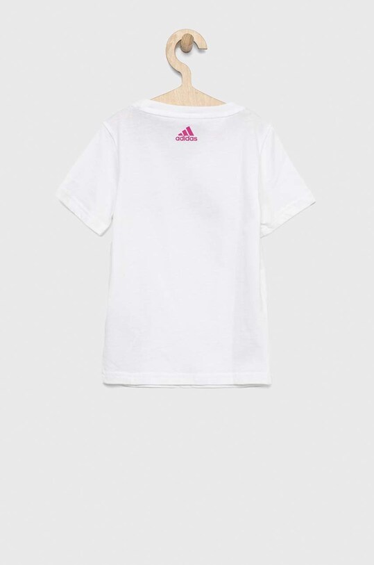 adidas t-shirt bawełniany dziecięcy G LIN IC3150 biały SS23