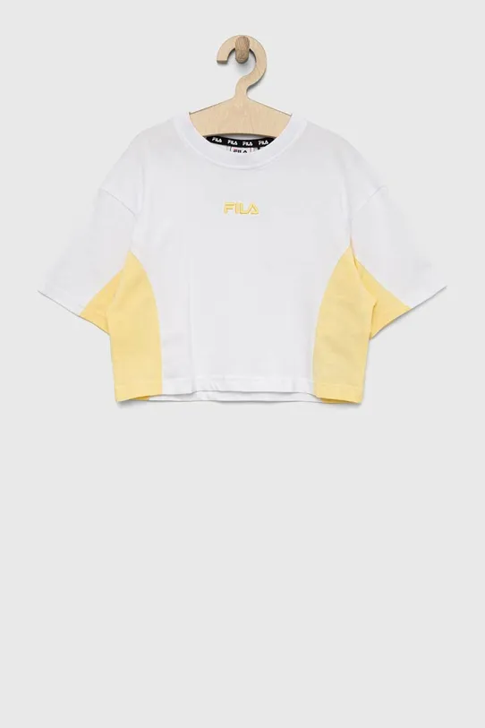 Fila tricou de bumbac pentru copii imprimeu alb FAT0217