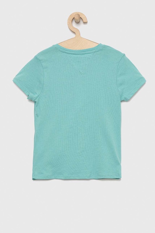 Tommy Hilfiger t-shirt bawełniany dziecięcy KG0KG05242.PPYX turkusowy SS23