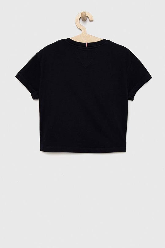 Otroška bombažna kratka majica Tommy Hilfiger KG0KG07087.PPYX mornarsko modra SS23