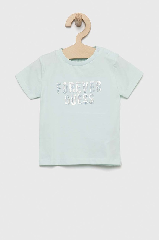 Dětské tričko Guess s elastanem tyrkysová K3RI05.K6YW3.PPYX