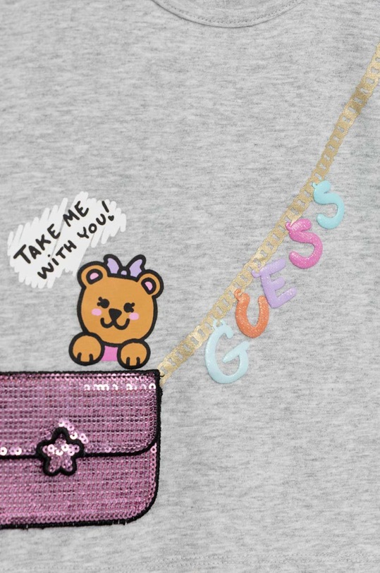 Κοριτσίστικα Παιδικό μπλουζάκι Guess K3RI09.K9ND0.PPYX γκρί