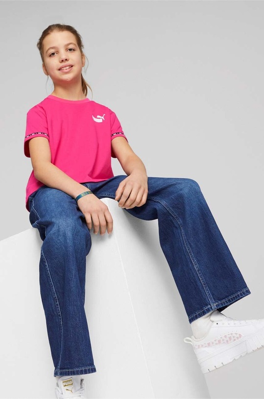 Puma t-shirt bawełniany dziecięcy PUMA POWER Tape Tee G 67354464.PPYX