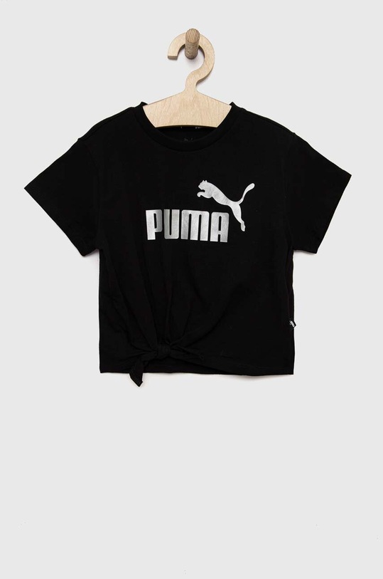 Puma t-shirt dziecięcy ESS+ Logo Knotted Tee G 84695601.PPYX czarny SS23