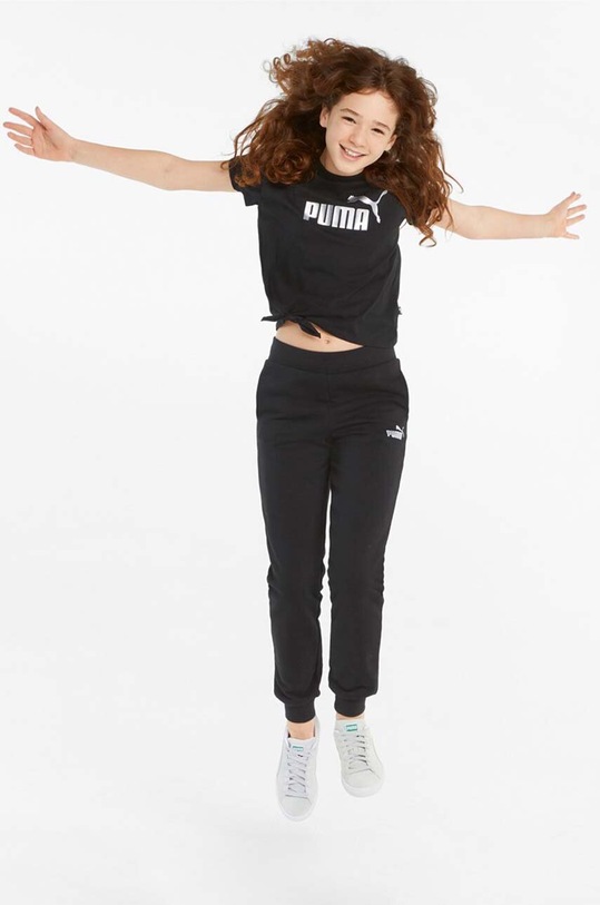 Puma t-shirt dziecięcy ESS+ Logo Knotted Tee G 84695601.PPYX czarny