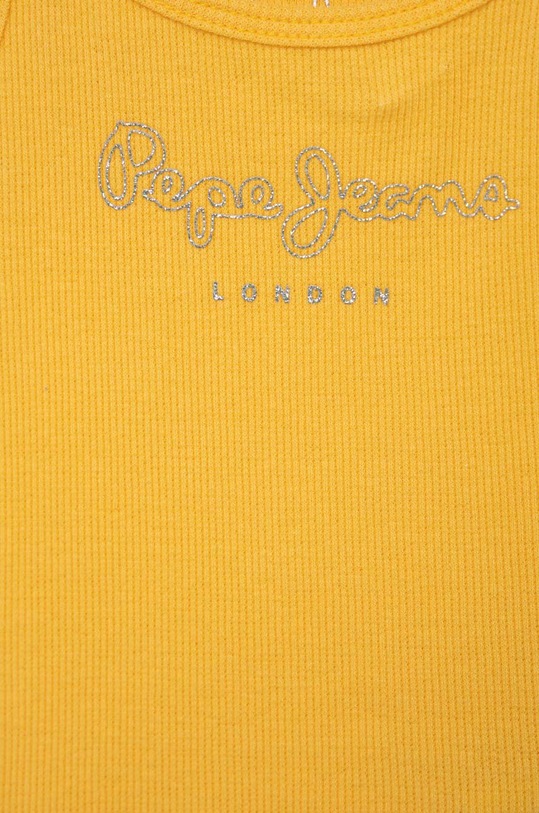 Dziewczynka Pepe Jeans top bawełniany dziecięcy PG502834 żółty