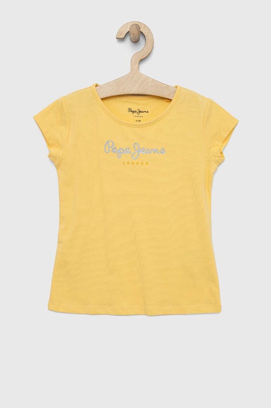 Pepe Jeans t-shirt dziecięcy z elastanem żółty PG502924