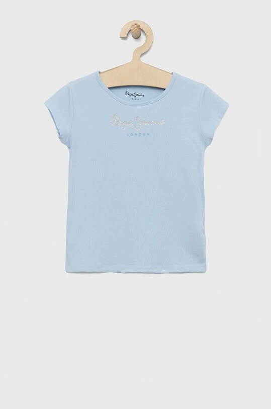 Дитяча футболка Pepe Jeans з еластаном блакитний PG502924