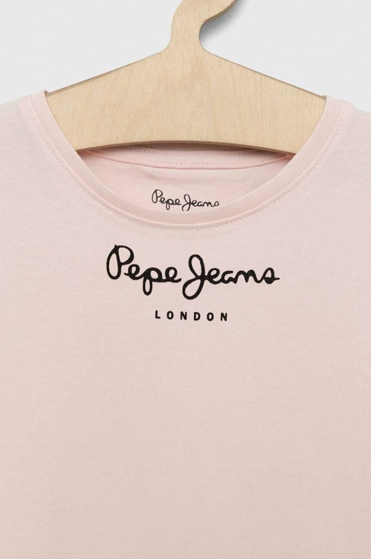 DÍVKA Dětské bavlněné tričko Pepe Jeans PG502960 růžová