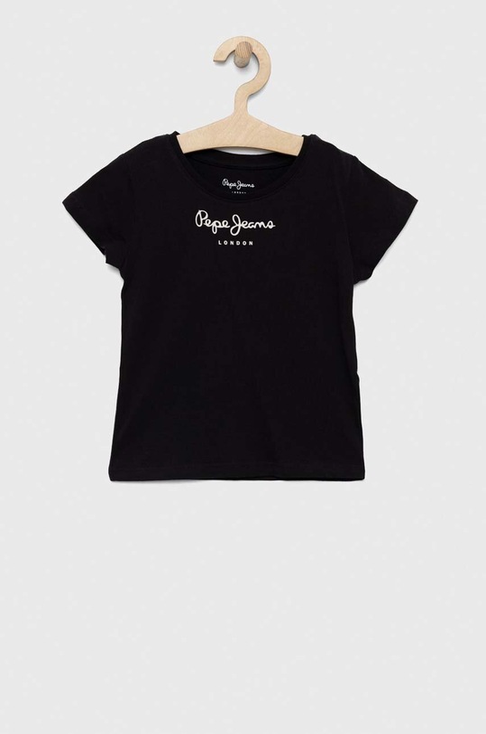 Pepe Jeans t-shirt bawełniany dziecięcy nadruk czarny PG502960