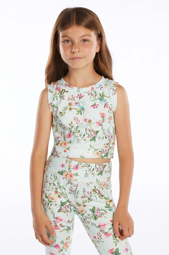 Παιδικό top Guess εμπριμέ πράσινο J3GI31.MC03W.PPYX