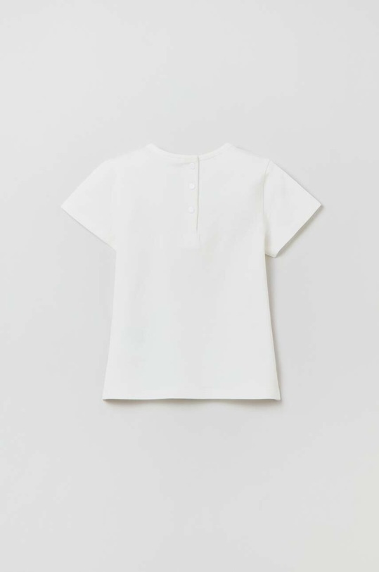 OVS t-shirt bawełniany niemowlęcy 1766986.Girl.9.36months biały SS23