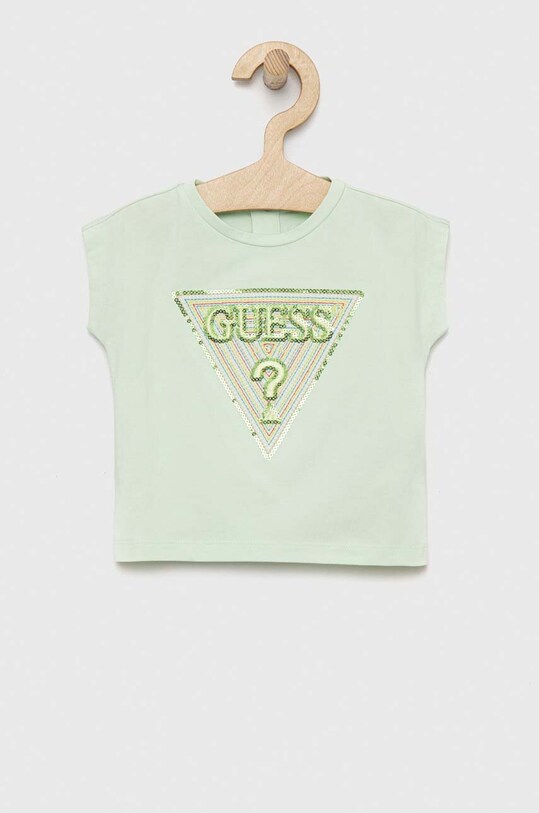 Дитяча футболка Guess аплікація бірюзовий K3GI07.K6YW1.PPYX