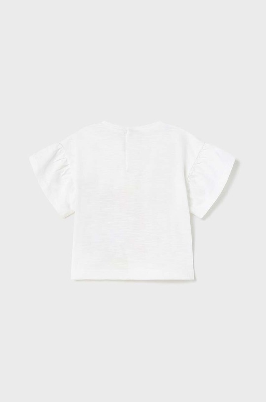 Mayoral t-shirt bawełniany niemowlęcy 1010.4H.BABY biały SS23