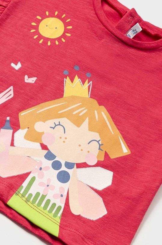 Fete Mayoral tricou din bumbac pentru bebelusi 1010.4H.BABY rosu