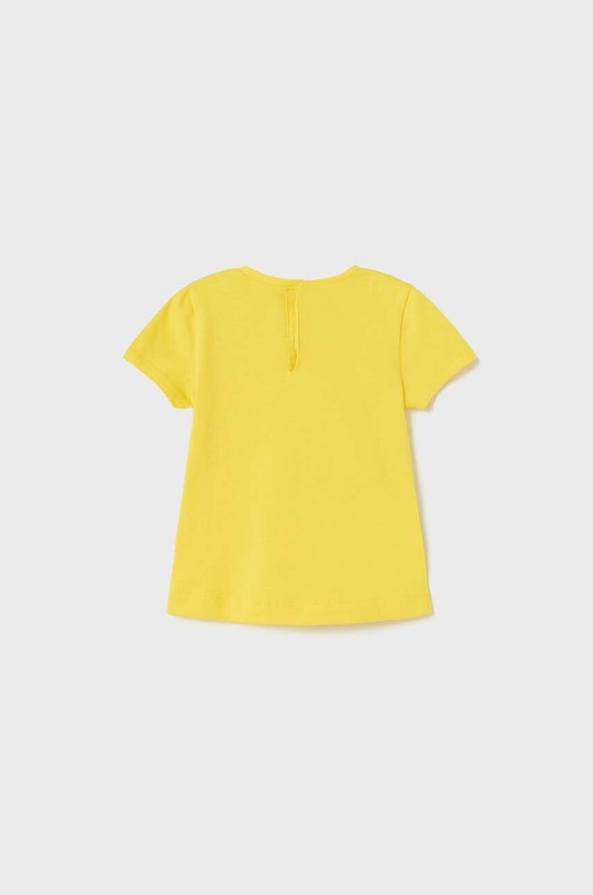 Mayoral t-shirt bawełniany dziecięcy 1013.4N.BABY żółty SS23
