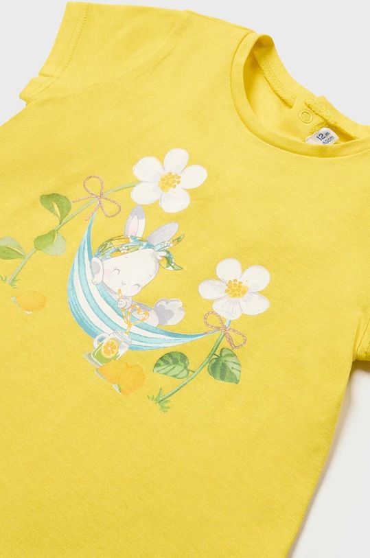 Dziewczynka Mayoral t-shirt bawełniany dziecięcy 1013.4N.BABY żółty