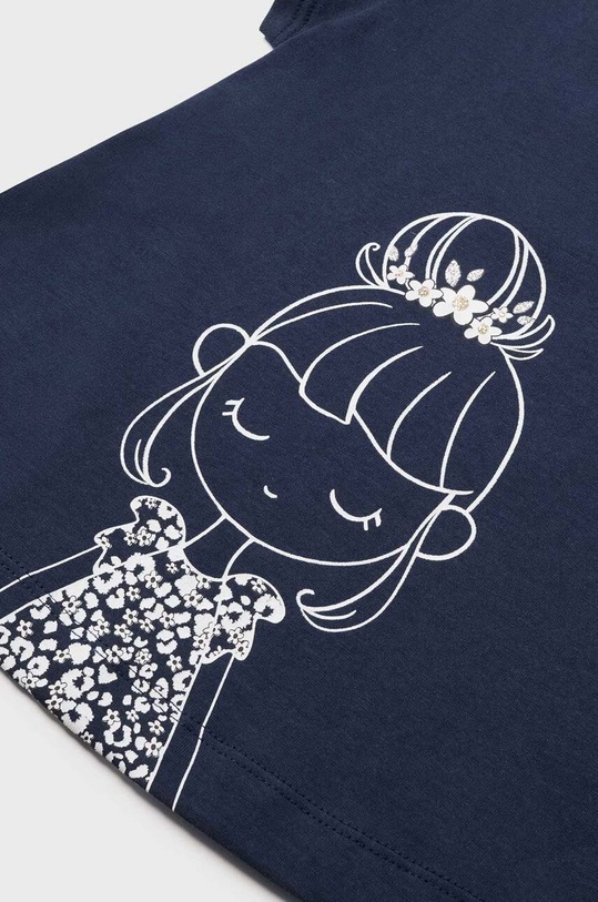 Dziewczynka Mayoral t-shirt bawełniany dziecięcy 1013.4N.BABY granatowy