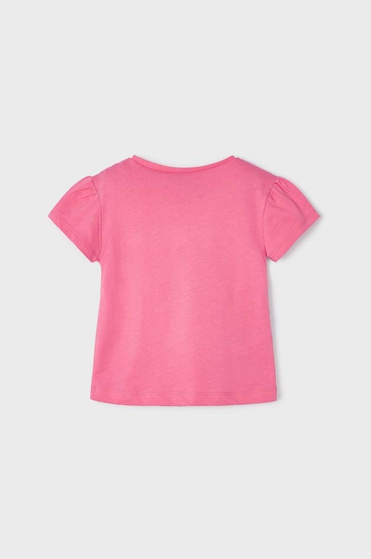 Mayoral t-shirt bawełniany dziecięcy 3057.6D.MINI różowy