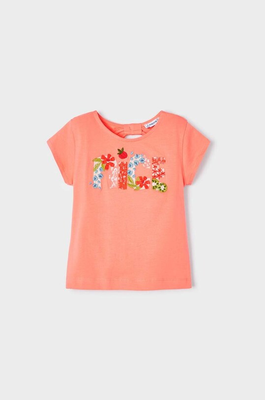 Dziewczynka Mayoral t-shirt dziecięcy 3065.6G.MINI pomarańczowy