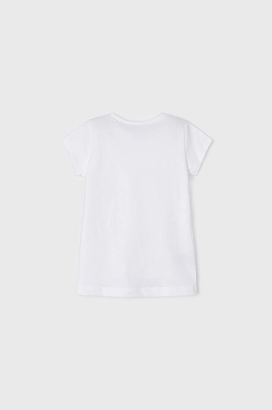 Момиче Детска памучна тениска Mayoral 3070.6P.MINI бял
