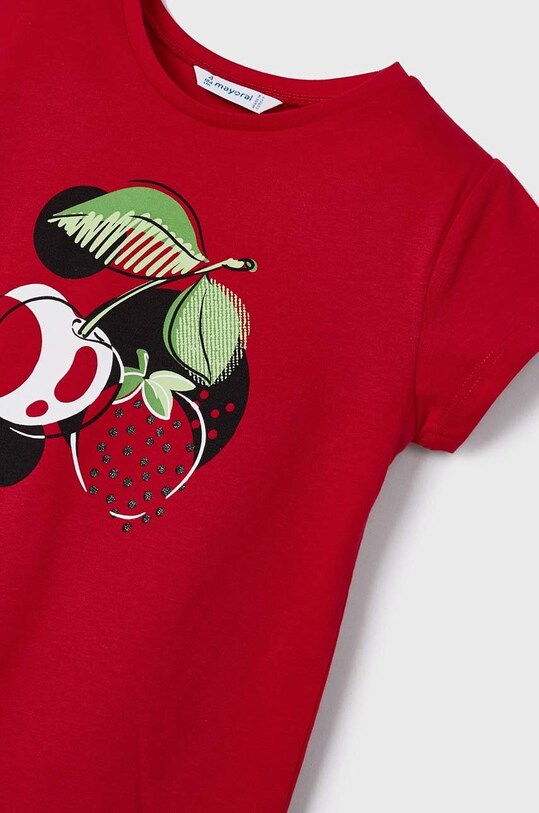 Детска памучна тениска Mayoral червен 3070.6P.MINI