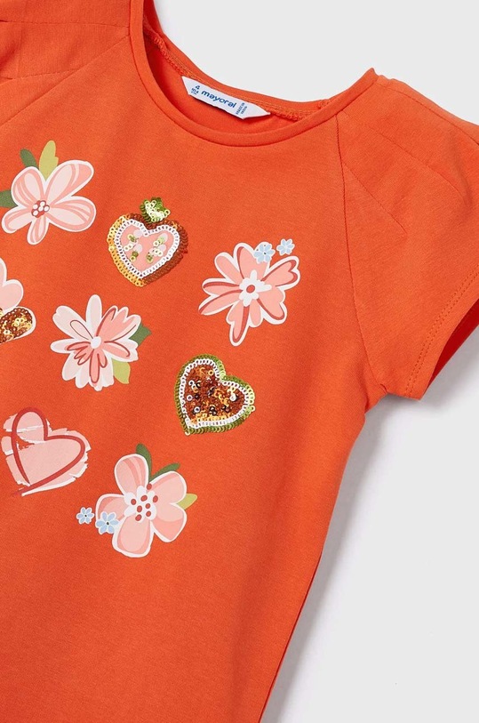 Mayoral t-shirt dziecięcy pomarańczowy 3071.6P.MINI