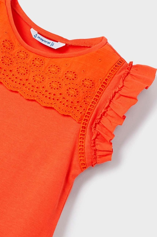 Mayoral top bawełniany dziecięcy pomarańczowy 3074.6G.MINI