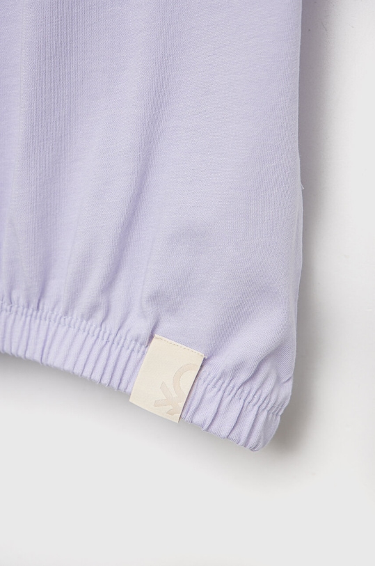 Dziewczynka United Colors of Benetton t-shirt dziecięcy 37YKC10AU.G.SEASONAL fioletowy
