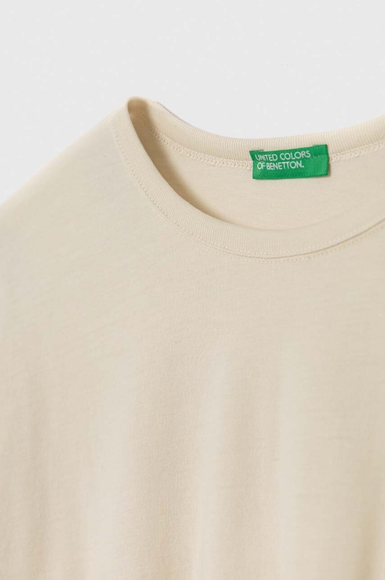 Dziewczynka United Colors of Benetton t-shirt dziecięcy 37YKC10AU.G.SEASONAL beżowy