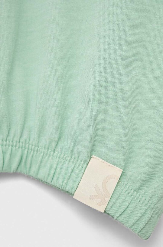 Fete United Colors of Benetton tricou copii 37YKC10AU.G.SEASONAL verde