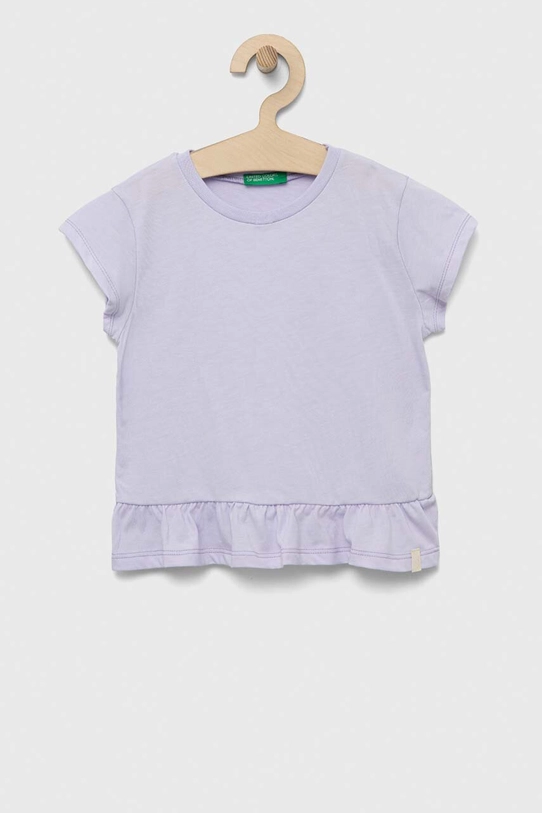 United Colors of Benetton gyerek póló sima lila 37YKG107L.P.SEASONAL