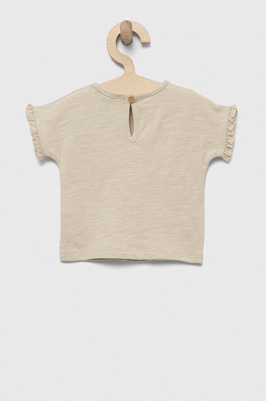 Bavlněné dětské tričko United Colors of Benetton 3F93A102I.W.SEASONAL béžová SS23