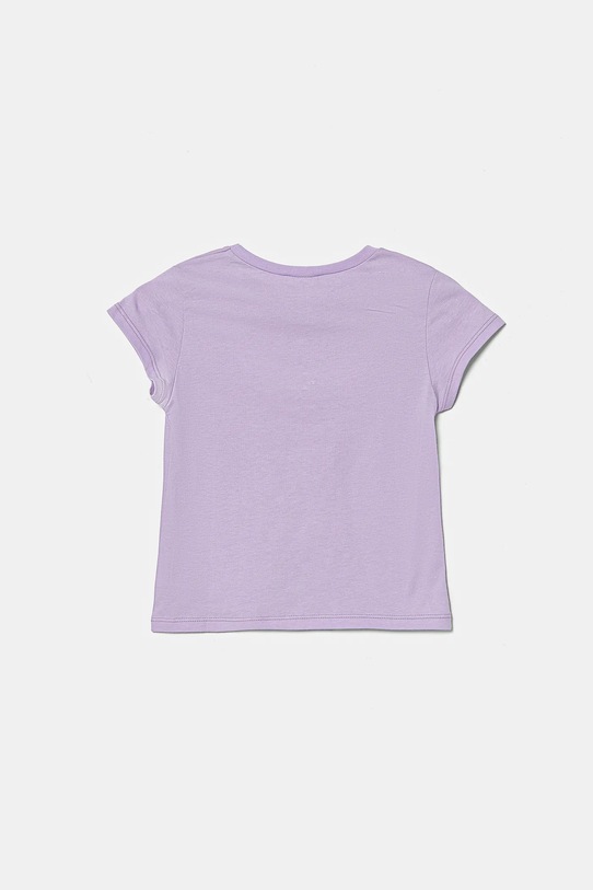 Детская хлопковая футболка United Colors of Benetton 3I1XG106Y.P.SEASONAL фиолетовой SS25