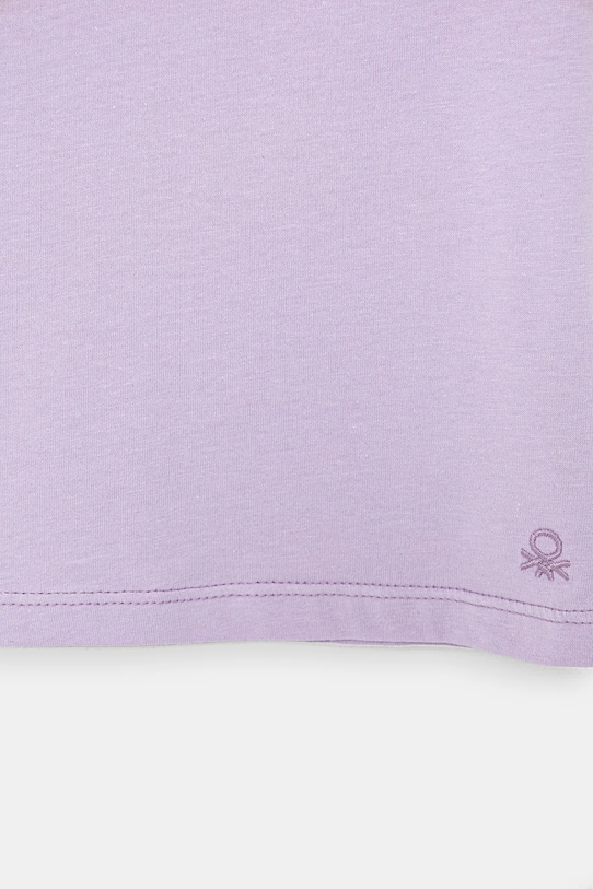 Κοριτσίστικα Παιδικό βαμβακερό μπλουζάκι United Colors of Benetton 3I1XG106Y.P.SEASONAL μωβ