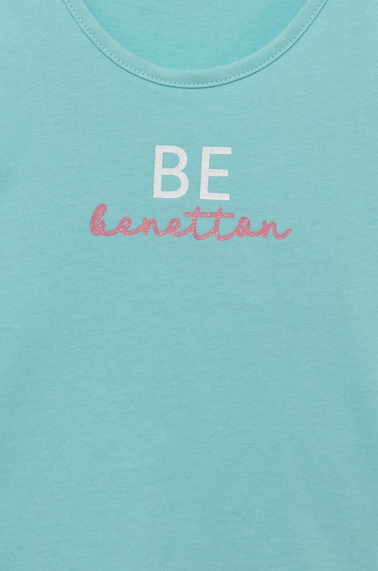 Κοριτσίστικα Παιδικό βαμβακερό Top United Colors of Benetton 3I1XGH00K.P.SEASONAL τιρκουάζ