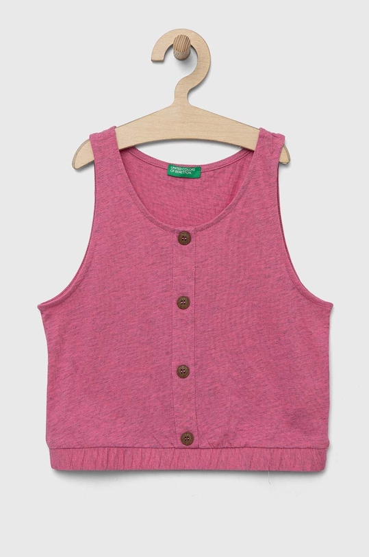 Παιδικό βαμβακερό Top United Colors of Benetton μελανζέ ροζ 3YMRCH00Y.G.SEASONAL